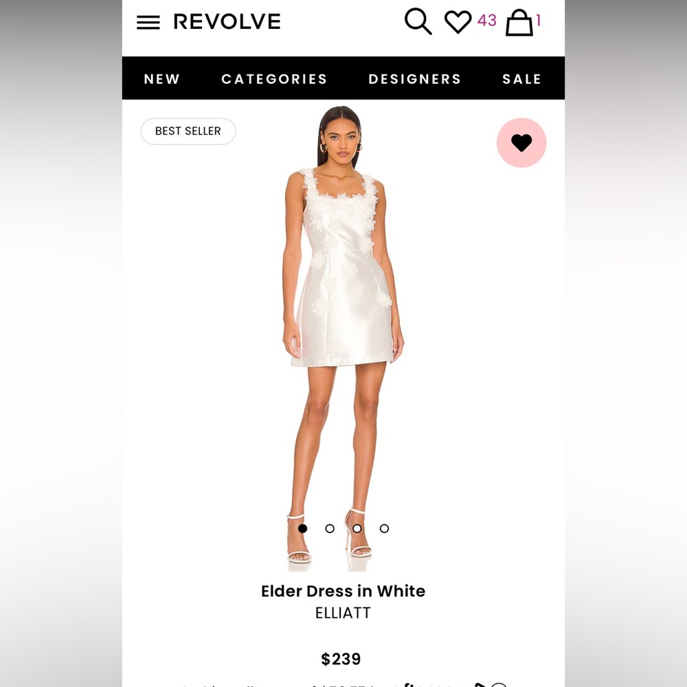 Elliatt Elder Dress in White